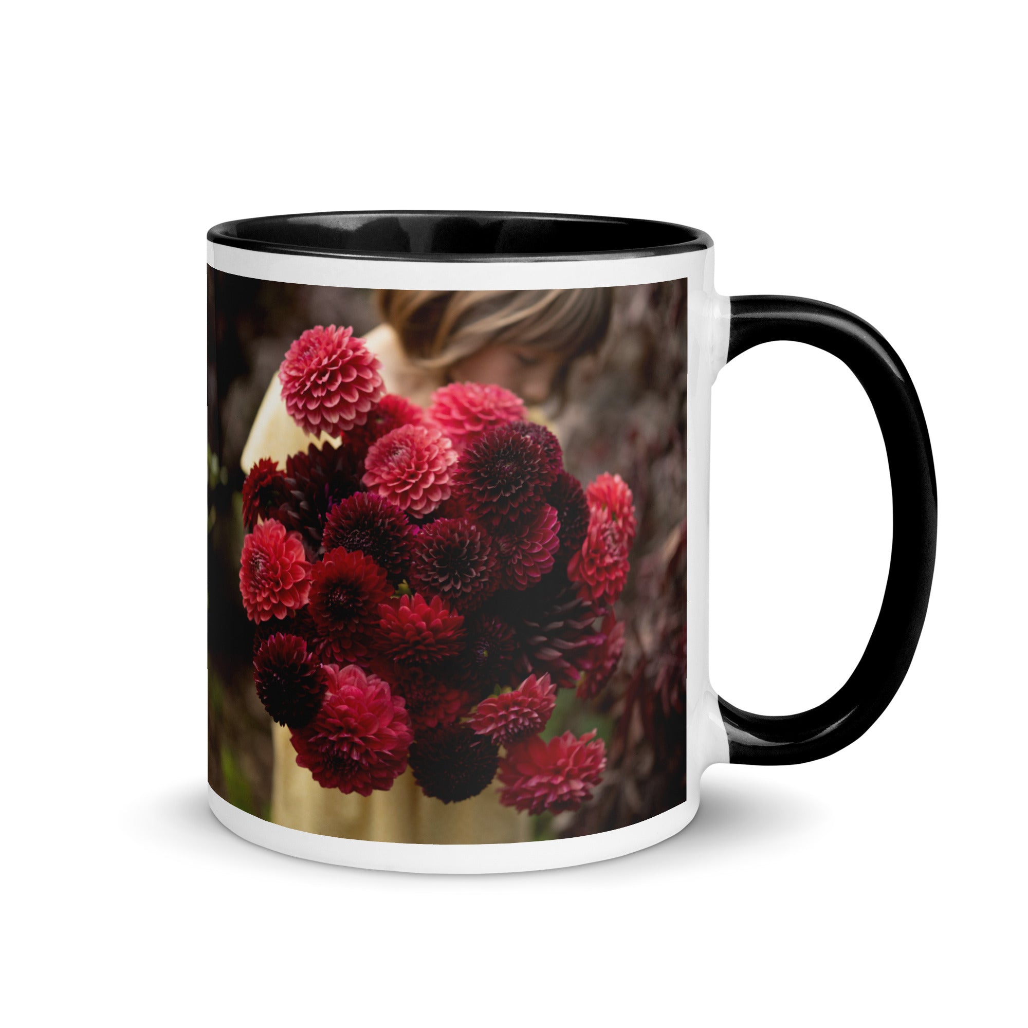 Red Dahlias Mug - Fruit Hill Flowers