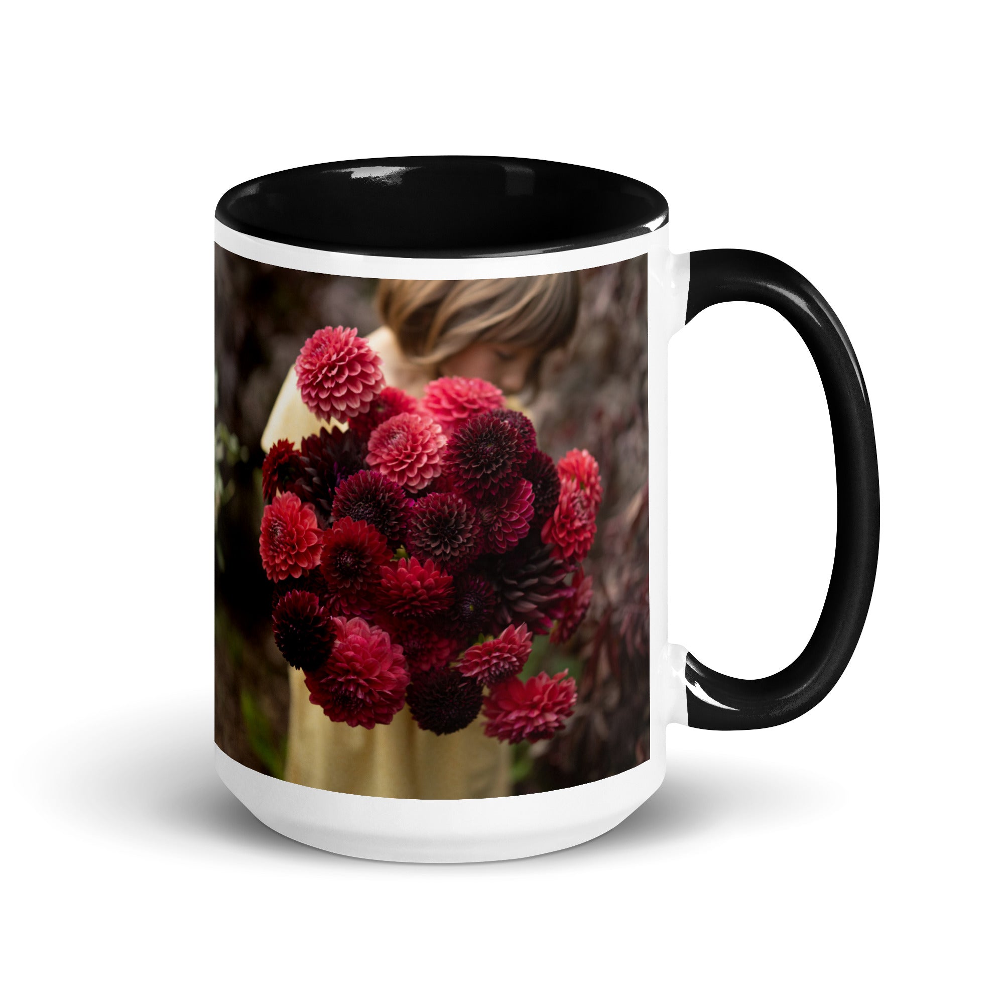 Red Dahlias Mug - Fruit Hill Flowers